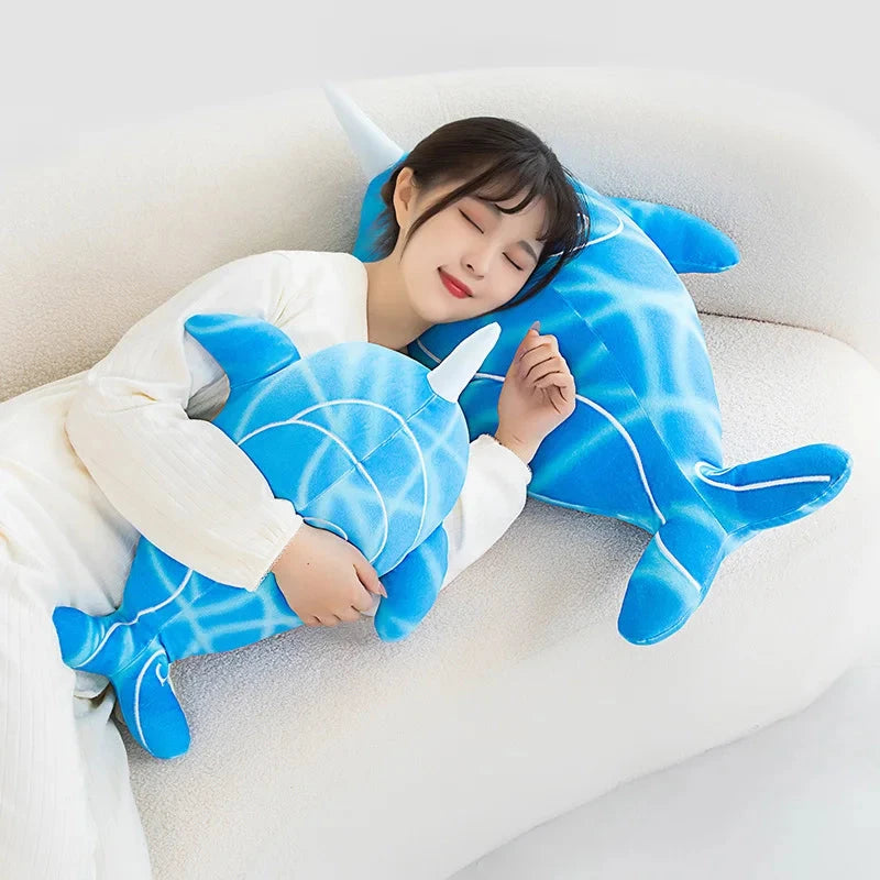 kawaiies-softtoys-plushies-kawaii-plush-Anime Childe Tartaglia Blue Narwhal Whale Plush Soft toy 