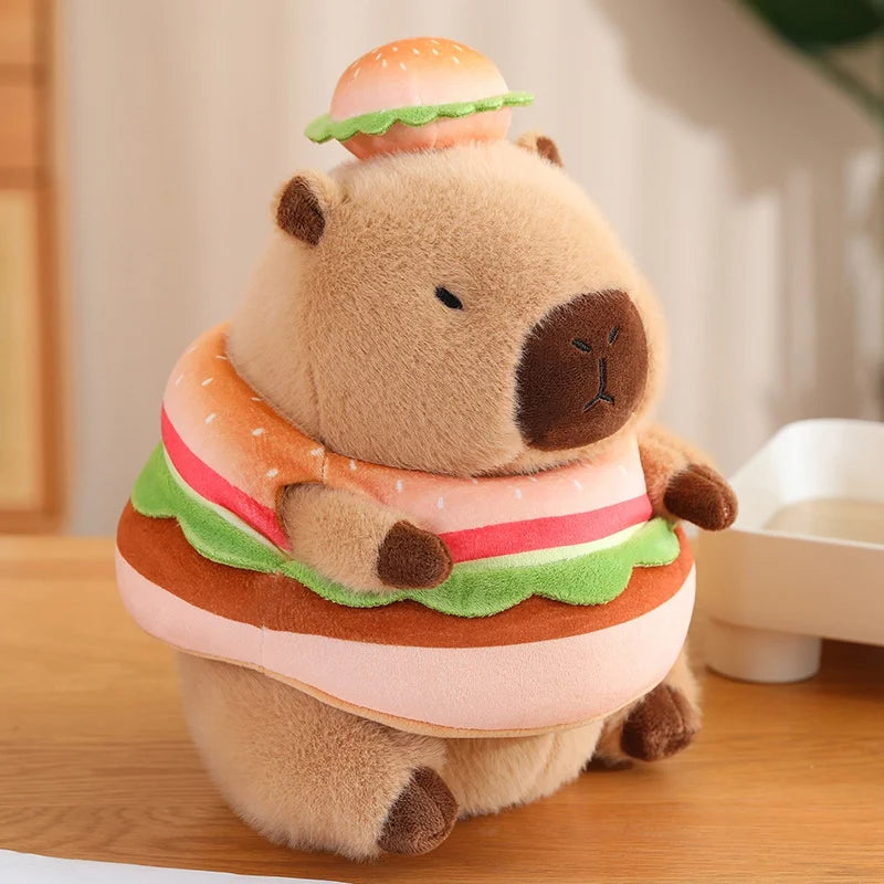 kawaiies-softtoys-plushies-kawaii-plush-Baby Capybara Animal Dress-up Plushie Collection Soft toy 12in / 30cm Burger 