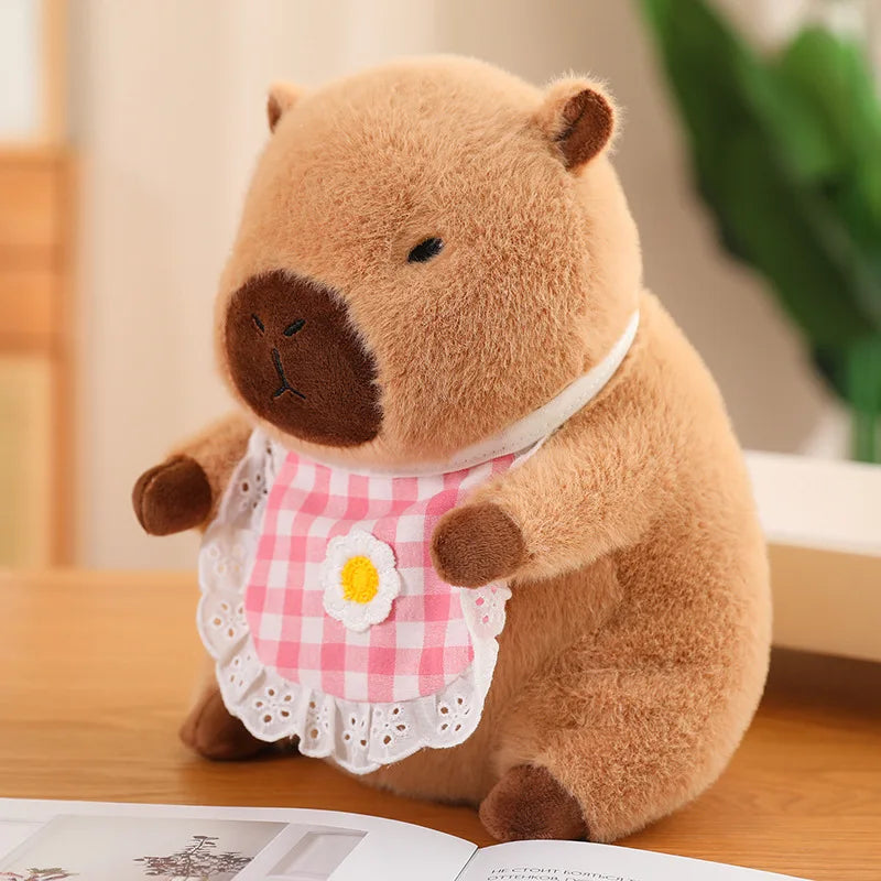 kawaiies-softtoys-plushies-kawaii-plush-Baby Capybara Animal Dress-up Plushie Collection Soft toy 12in / 30cm Pink Apron 