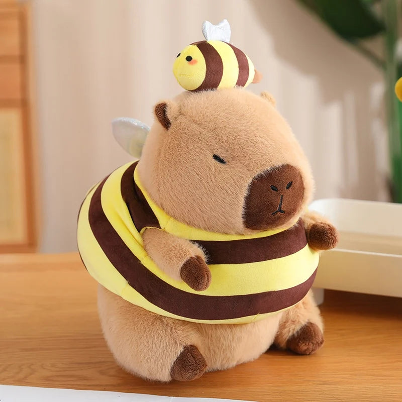 kawaiies-softtoys-plushies-kawaii-plush-Baby Capybara Animal Dress-up Plushie Collection Soft toy 16in / 40cm Bee 