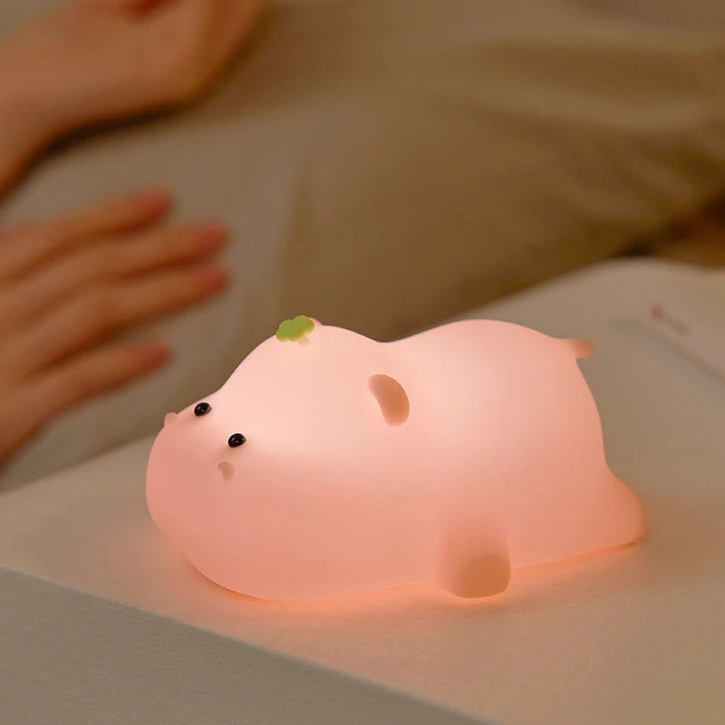 kawaiies-softtoys-plushies-kawaii-plush-Baby Pink Kawaii Hippo LED Night Light Home Decor 