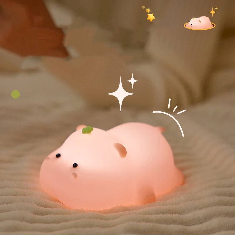 kawaiies-softtoys-plushies-kawaii-plush-Baby Pink Kawaii Hippo LED Night Light Home Decor 