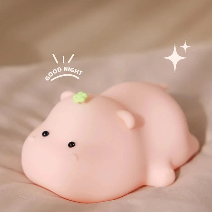 kawaiies-softtoys-plushies-kawaii-plush-Baby Pink Kawaii Hippo LED Night Light Home Decor 