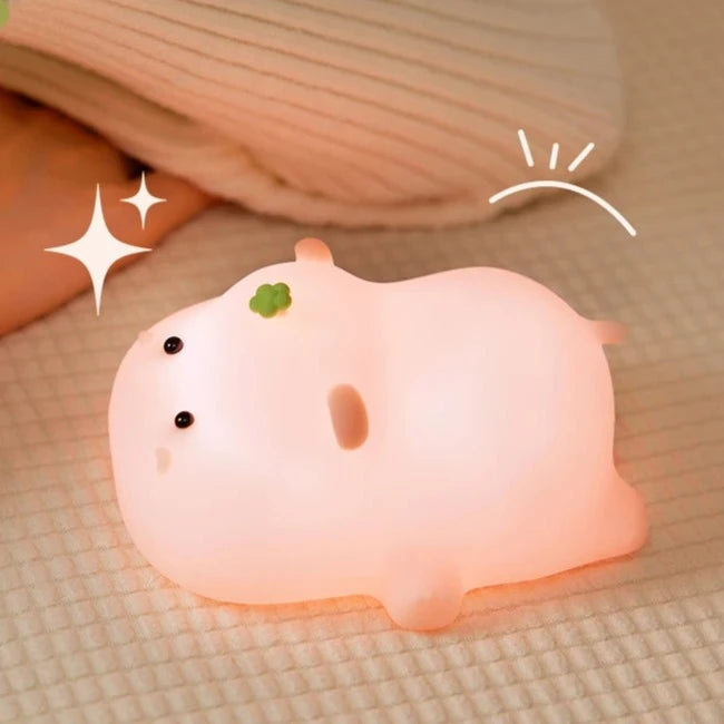 kawaiies-softtoys-plushies-kawaii-plush-Baby Pink Kawaii Hippo LED Night Light Home Decor 