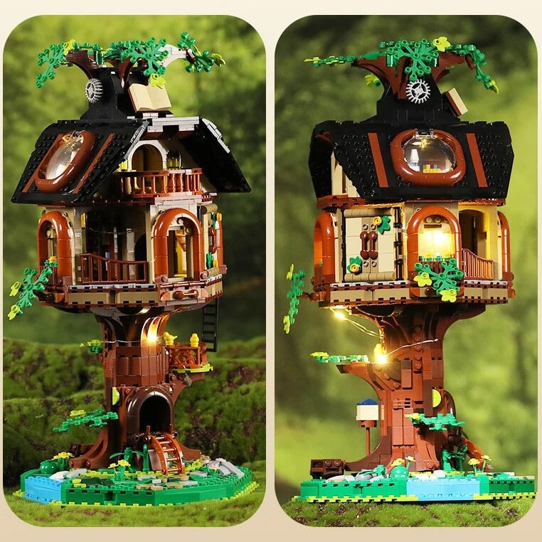 kawaiies-softtoys-plushies-kawaii-plush-Barneys Secret Hideout Tree House Building Blocks LED Light Build it 