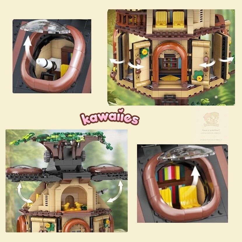 kawaiies-softtoys-plushies-kawaii-plush-Barneys Secret Hideout Tree House Building Blocks LED Light Build it 