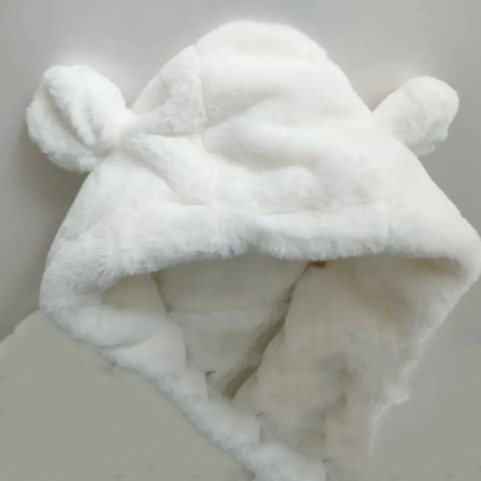 kawaiies-softtoys-plushies-kawaii-plush-Bear Soft Faux Fur Hooded Coat Jacket 