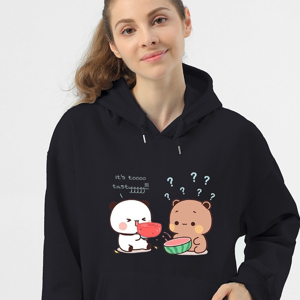 kawaiies-softtoys-plushies-kawaii-plush-Bears eating Watermelon Unisex Hoodie Apparel 