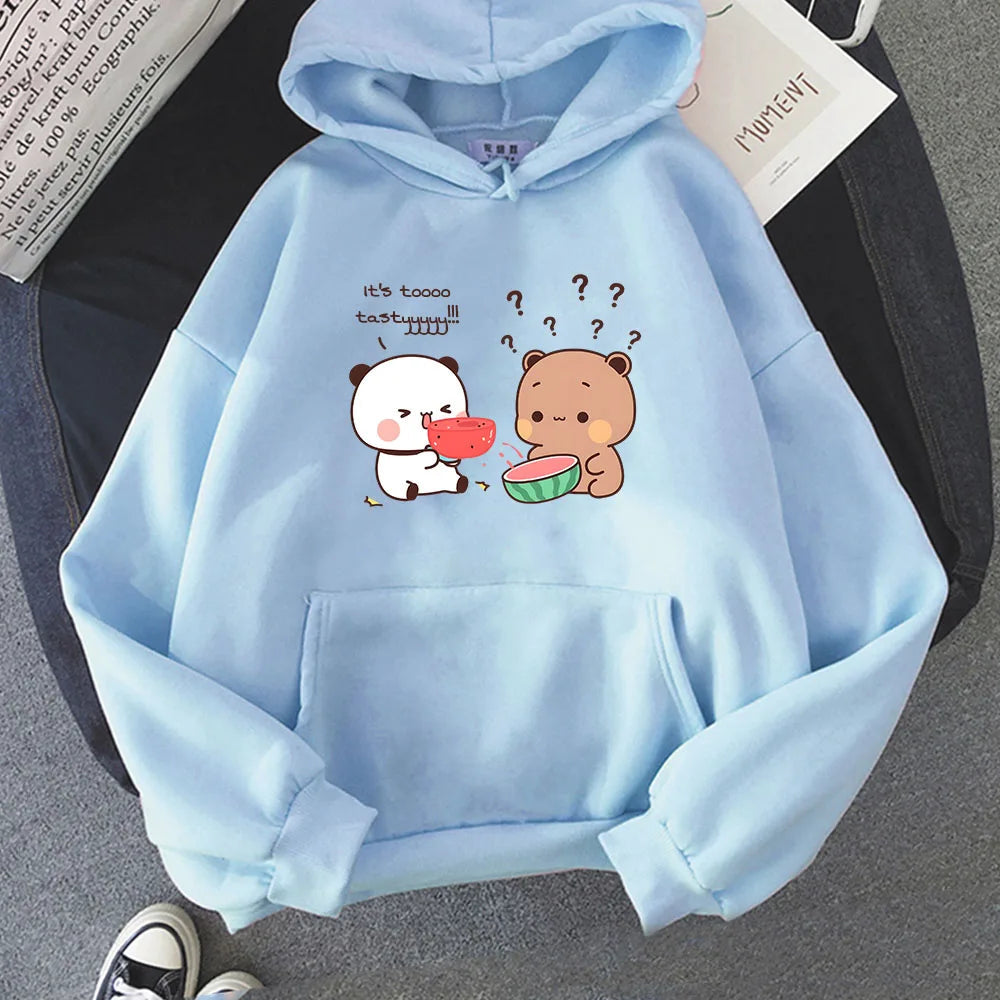 kawaiies-softtoys-plushies-kawaii-plush-Bears eating Watermelon Unisex Hoodie Apparel Light Blue XXXL 