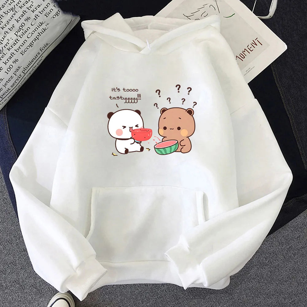 kawaiies-softtoys-plushies-kawaii-plush-Bears eating Watermelon Unisex Hoodie Apparel White XXXL 