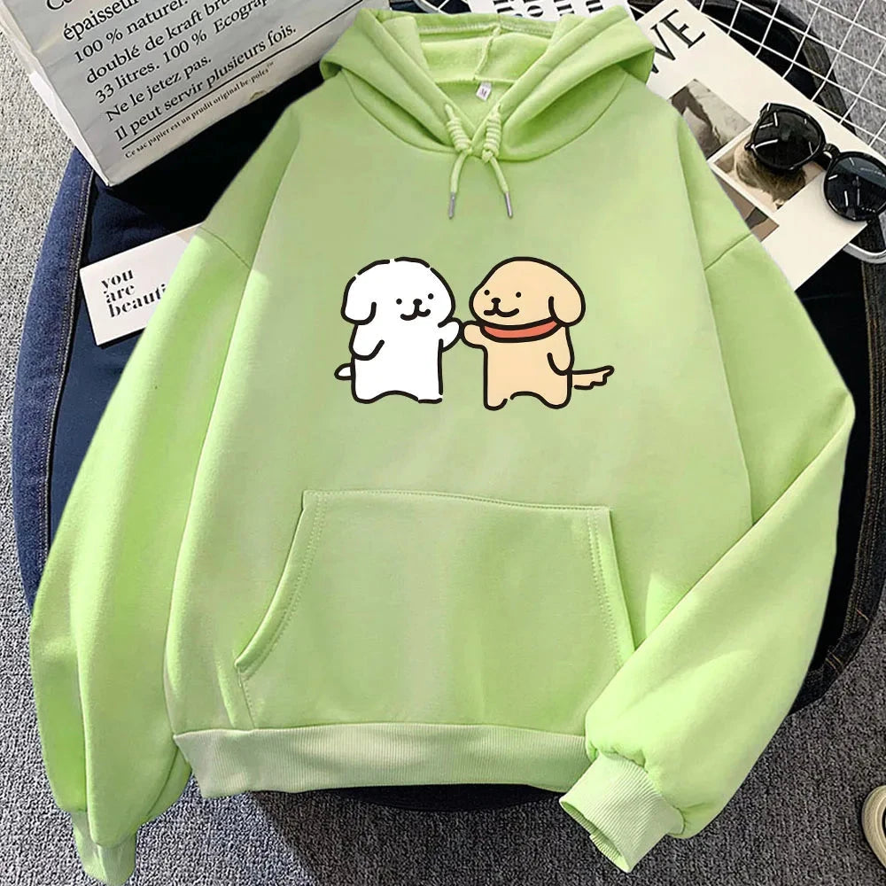 kawaiies-softtoys-plushies-kawaii-plush-Best Dog Buddies Unisex Hoodie Apparel Light Green XS 