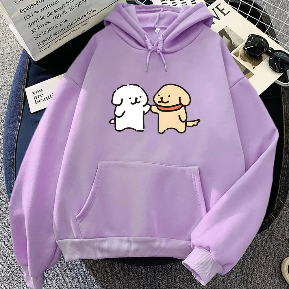 kawaiies-softtoys-plushies-kawaii-plush-Best Dog Buddies Unisex Hoodie Apparel Light Purple XS 