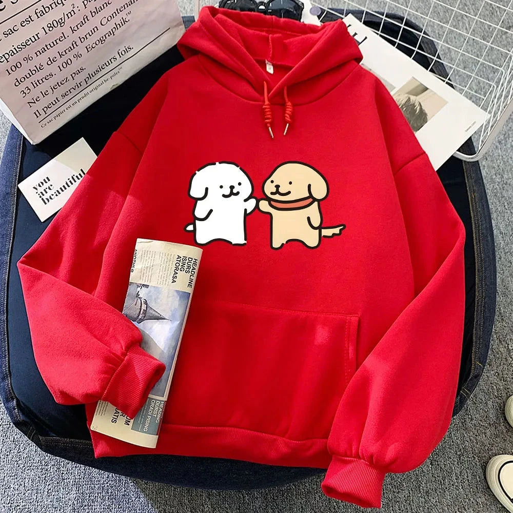 kawaiies-softtoys-plushies-kawaii-plush-Best Dog Buddies Unisex Hoodie Apparel Red XS 