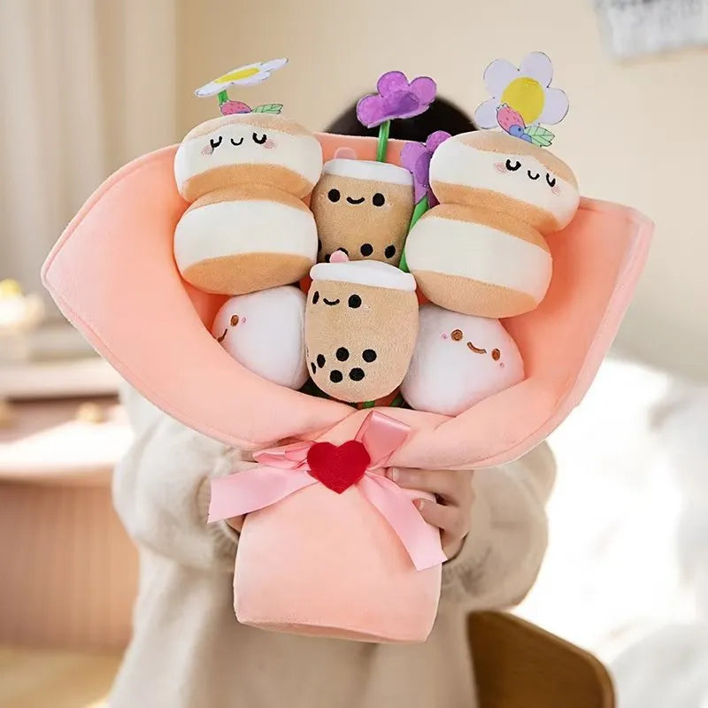 kawaiies-softtoys-plushies-kawaii-plush-Boba Bubble Tea Flower Bouquet Plushie Soft toy 