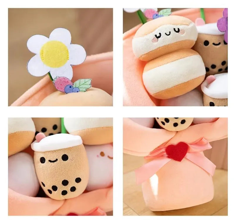 kawaiies-softtoys-plushies-kawaii-plush-Boba Bubble Tea Flower Bouquet Plushie Soft toy 