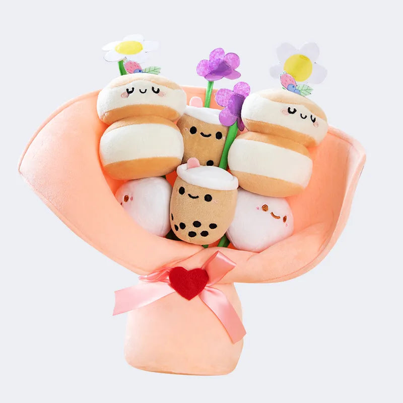 kawaiies-softtoys-plushies-kawaii-plush-Boba Bubble Tea Flower Bouquet Plushie Soft toy 