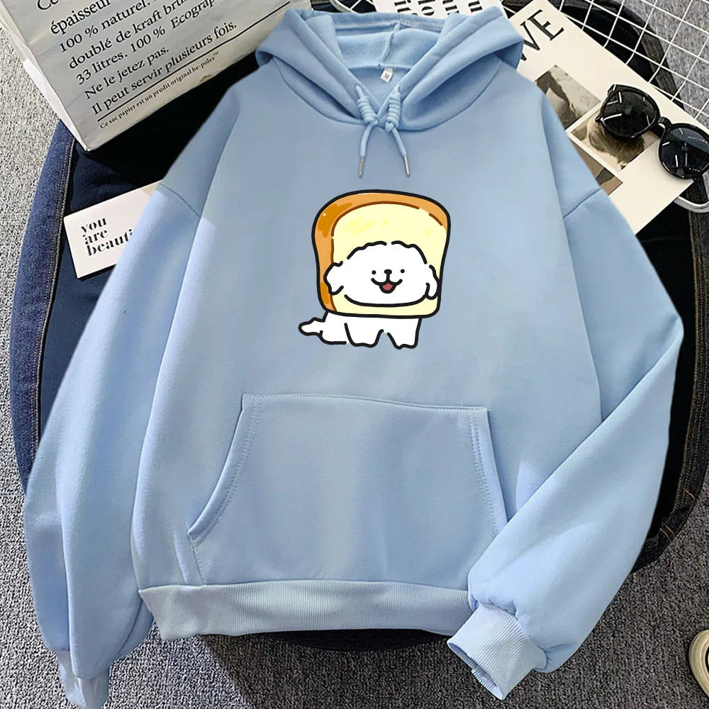 kawaiies-softtoys-plushies-kawaii-plush-Bread Luckie the Dog Unisex Hoodie Apparel Light Blue XS 