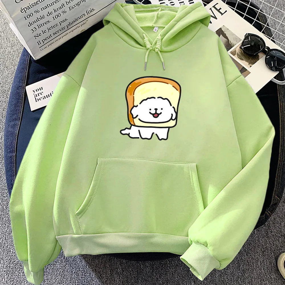 kawaiies-softtoys-plushies-kawaii-plush-Bread Luckie the Dog Unisex Hoodie Apparel Light Green XXXL 