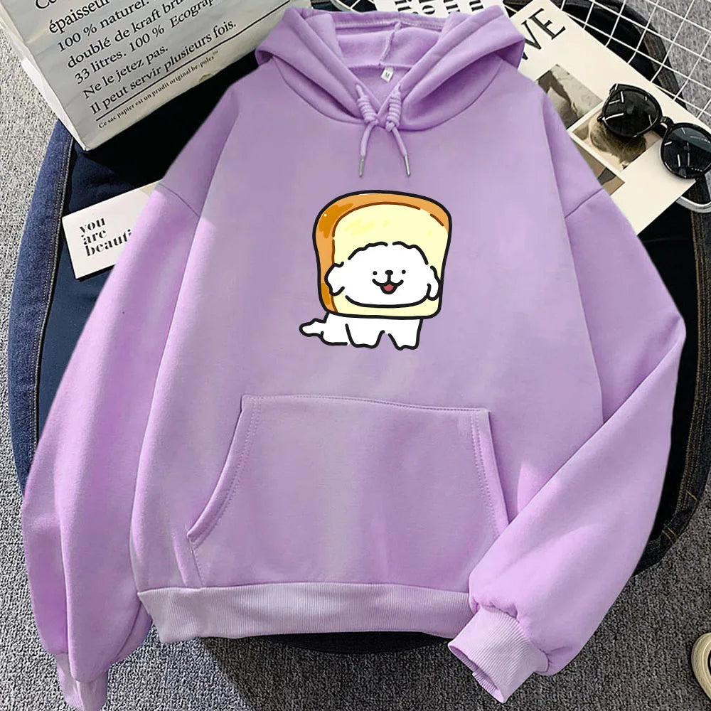 kawaiies-softtoys-plushies-kawaii-plush-Bread Luckie the Dog Unisex Hoodie Apparel Light Purple L 