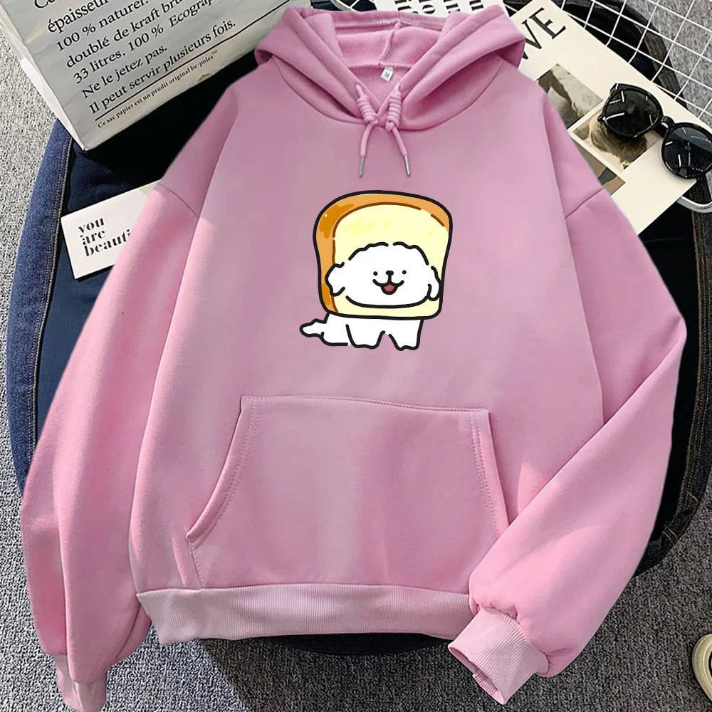 kawaiies-softtoys-plushies-kawaii-plush-Bread Luckie the Dog Unisex Hoodie Apparel Pink XL 