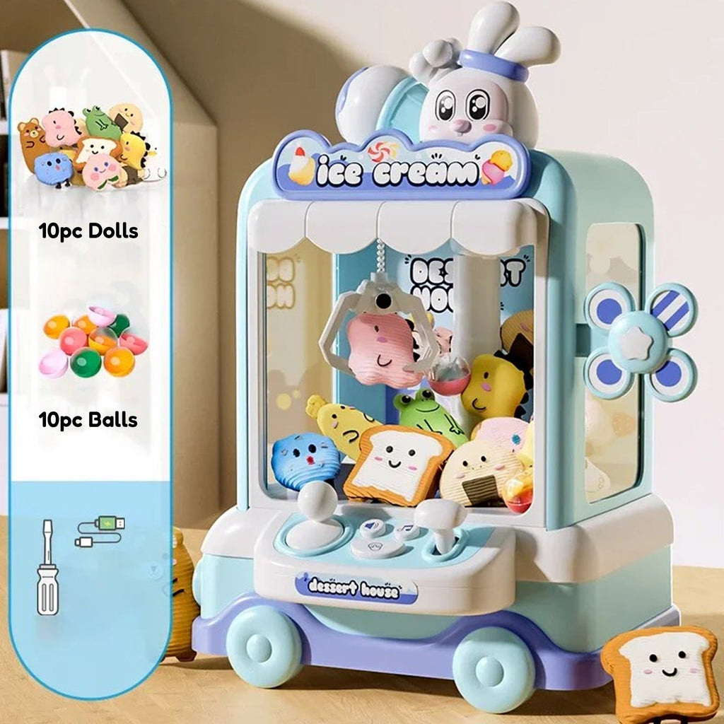 kawaiies-softtoys-plushies-kawaii-plush-Bunny Ice Cream Blue Pink Cart Mini Claw Machine Toys Blue 