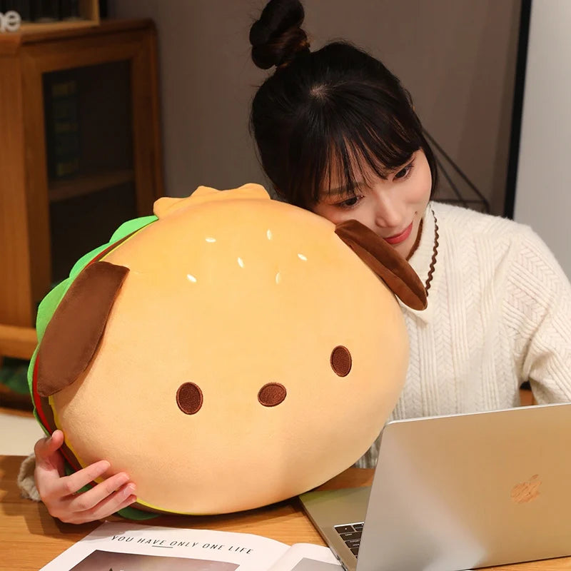 kawaiies-softtoys-plushies-kawaii-plush-Capybara & Dog Hamburger Plushie Pillow Soft toy 