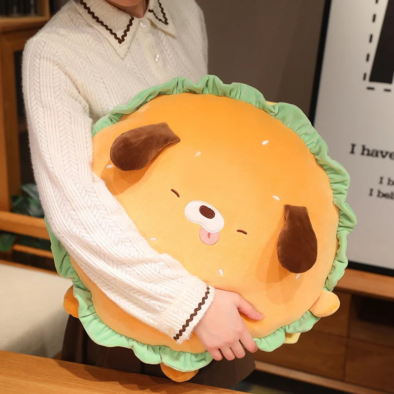 kawaiies-softtoys-plushies-kawaii-plush-Capybara & Dog Hamburger Plushie Pillow Soft toy 