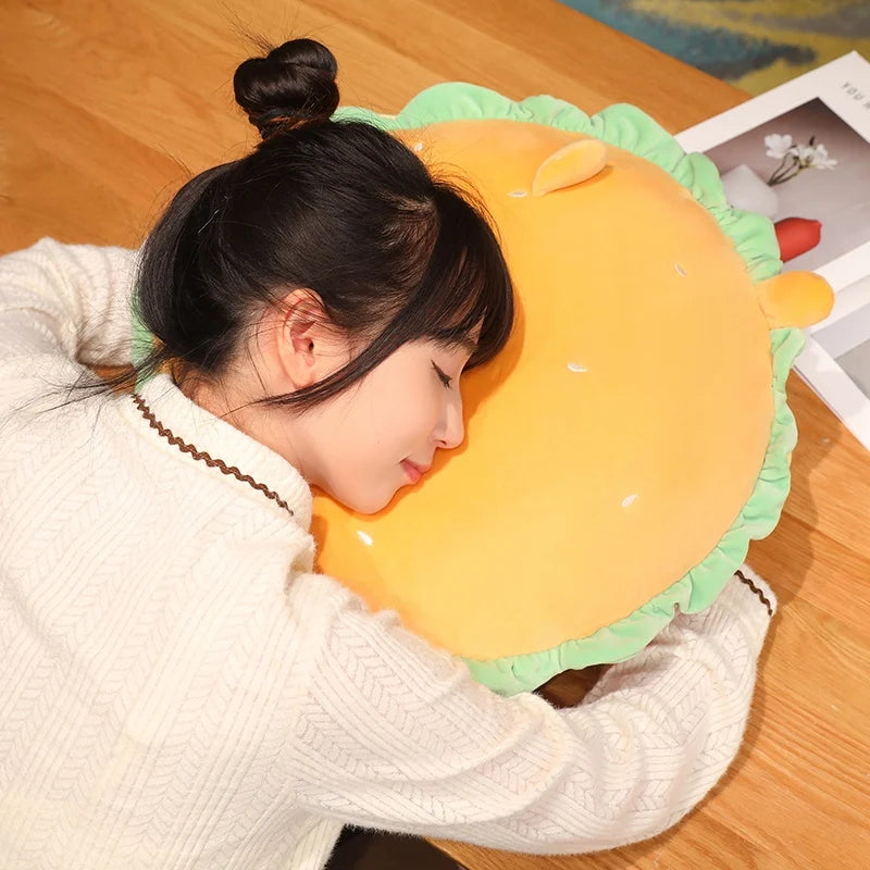 kawaiies-softtoys-plushies-kawaii-plush-Capybara & Dog Hamburger Plushie Pillow Soft toy 