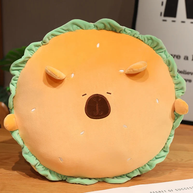 kawaiies-softtoys-plushies-kawaii-plush-Capybara & Dog Hamburger Plushie Pillow Soft toy Capybara 