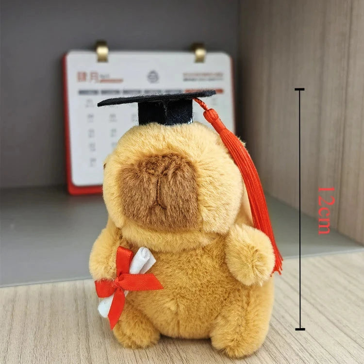 kawaiies-softtoys-plushies-kawaii-plush-Capybara Graduation Plushies Soft toy Brown Pendant 