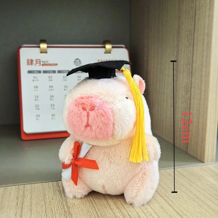 kawaiies-softtoys-plushies-kawaii-plush-Capybara Graduation Plushies Soft toy Pink Pendant 