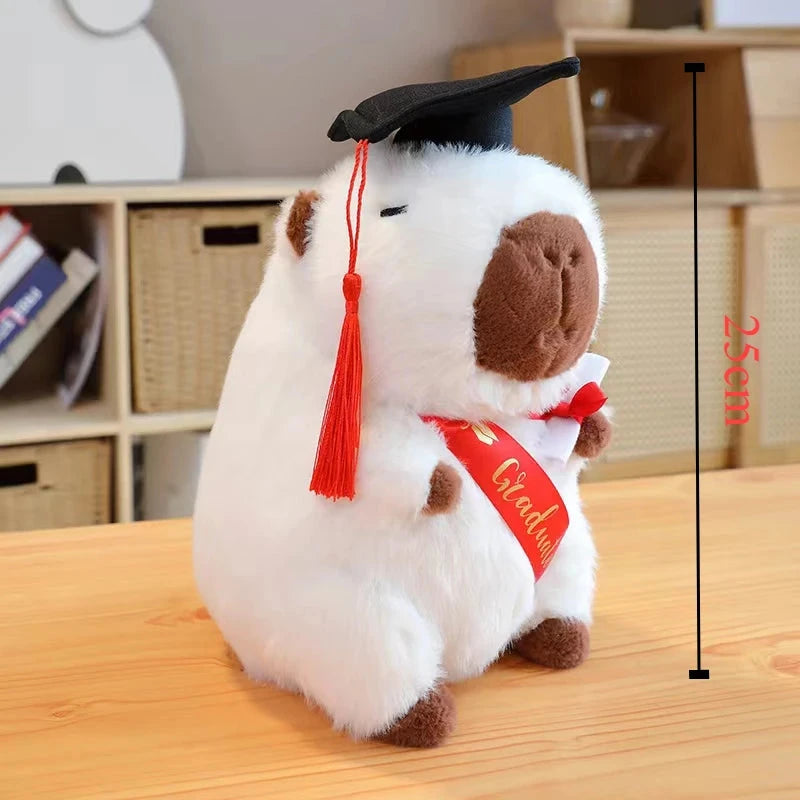 kawaiies-softtoys-plushies-kawaii-plush-Capybara Graduation Plushies Soft toy White Plushie 