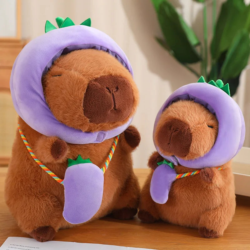 kawaiies-softtoys-plushies-kawaii-plush-Capybara with Vegetable Hats Plushie Soft toy 