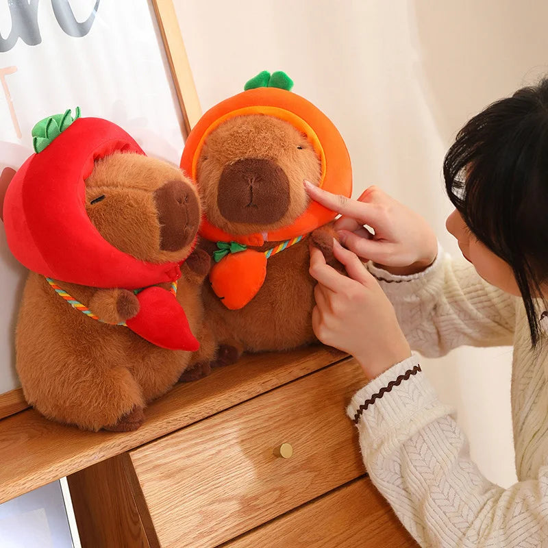 kawaiies-softtoys-plushies-kawaii-plush-Capybara with Vegetable Hats Plushie Soft toy 