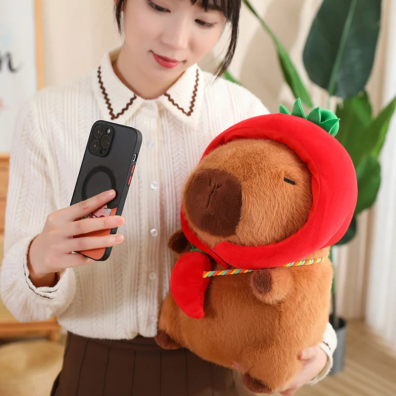 kawaiies-softtoys-plushies-kawaii-plush-Capybara with Vegetable Hats Plushie Soft toy 