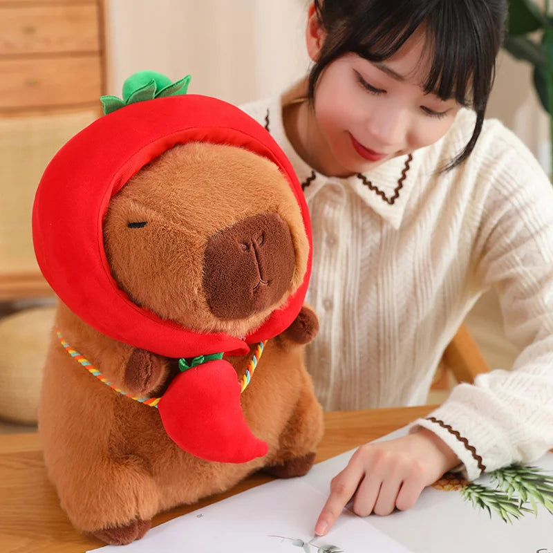 kawaiies-softtoys-plushies-kawaii-plush-Capybara with Vegetable Hats Plushie Soft toy 