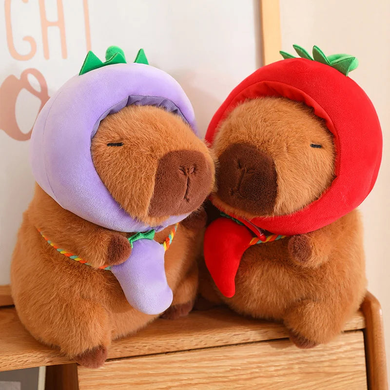 kawaiies-softtoys-plushies-kawaii-plush-Capybara with Vegetable Hats Plushie Soft toy 