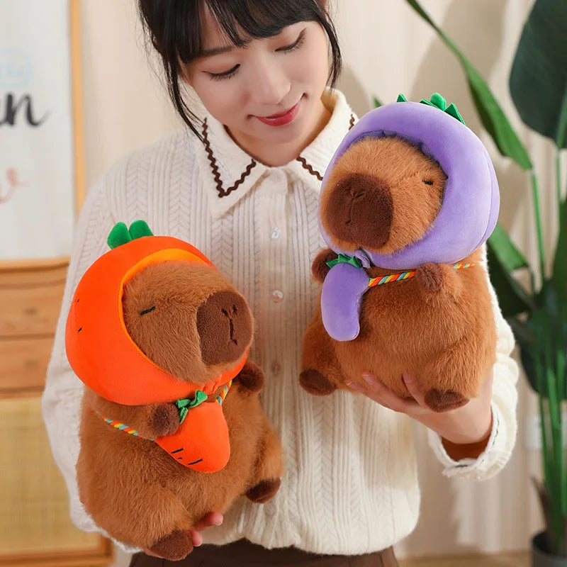 kawaiies-softtoys-plushies-kawaii-plush-Capybara with Vegetable Hats Plushie Soft toy 