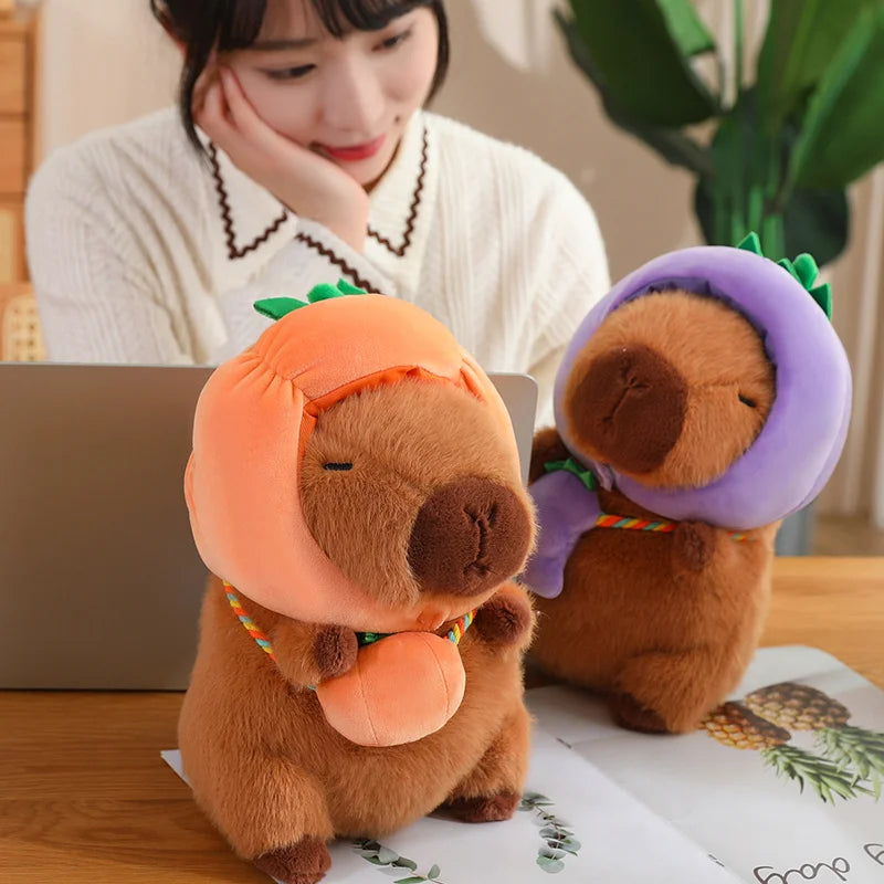 kawaiies-softtoys-plushies-kawaii-plush-Capybara with Vegetable Hats Plushie Soft toy 