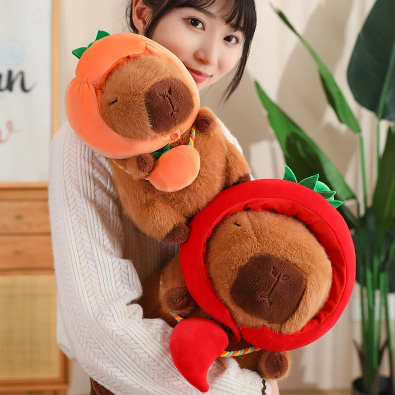 kawaiies-softtoys-plushies-kawaii-plush-Capybara with Vegetable Hats Plushie Soft toy 