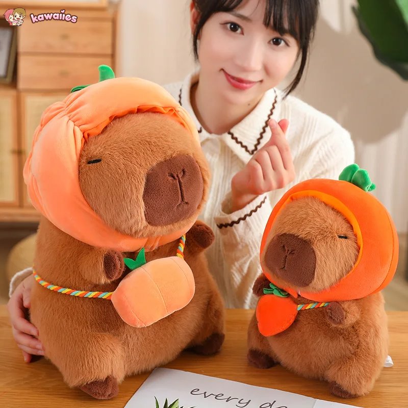 kawaiies-softtoys-plushies-kawaii-plush-Capybara with Vegetable Hats Plushie Soft toy 