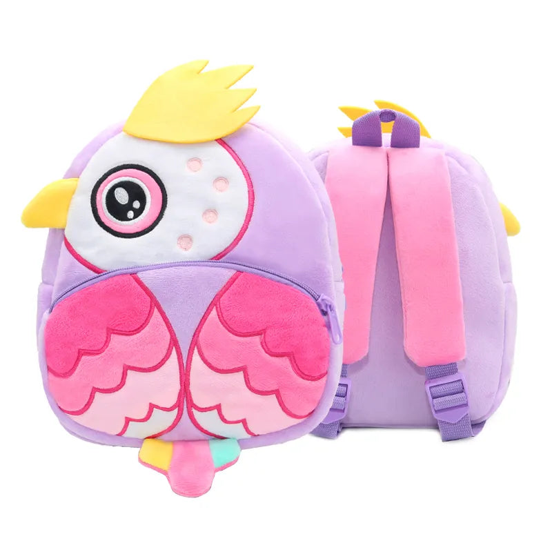 kawaiies-softtoys-plushies-kawaii-plush-Cartoon Animal Children's BackPack Collection Bags Purple Owl 