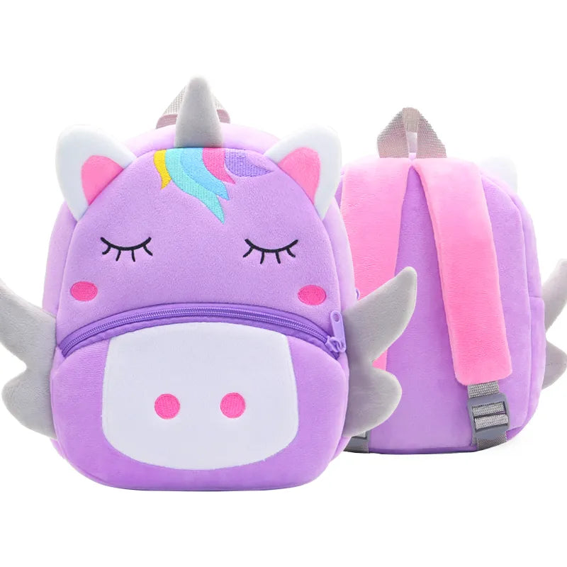 kawaiies-softtoys-plushies-kawaii-plush-Cartoon Animal Children's BackPack Collection Bags Purple Unicorn 