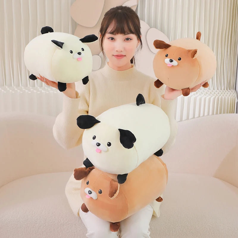 kawaiies-softtoys-plushies-kawaii-plush-Cheerful White Brown Dog Plushies Soft toy 