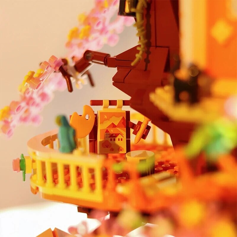 kawaiies-softtoys-plushies-kawaii-plush-Cherry Blossom Tree House Spring & Summer 2-in-1 Micro Building Set Build it 