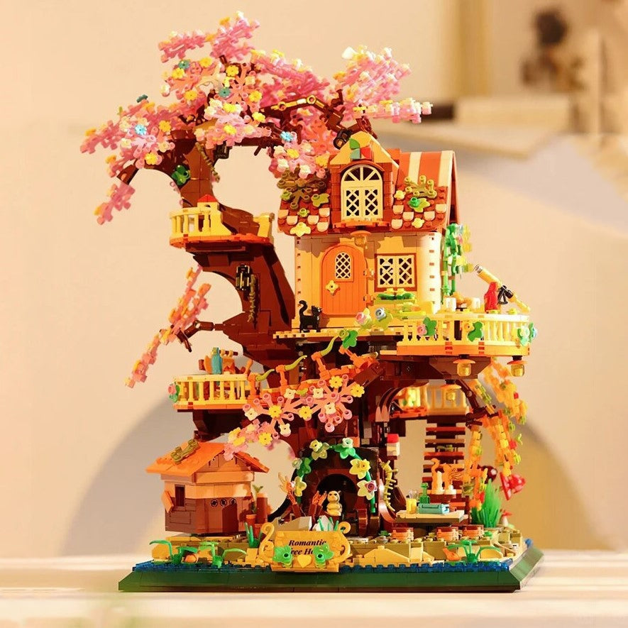 kawaiies-softtoys-plushies-kawaii-plush-Cherry Blossom Tree House Spring & Summer 2-in-1 Micro Building Set Build it 