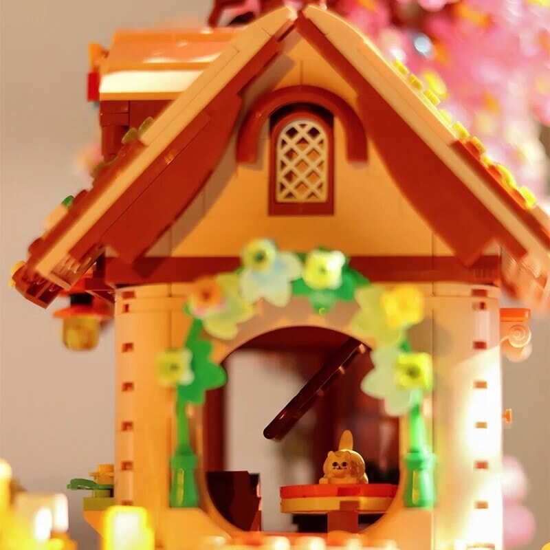 kawaiies-softtoys-plushies-kawaii-plush-Cherry Blossom Tree House Spring & Summer 2-in-1 Micro Building Set Build it 