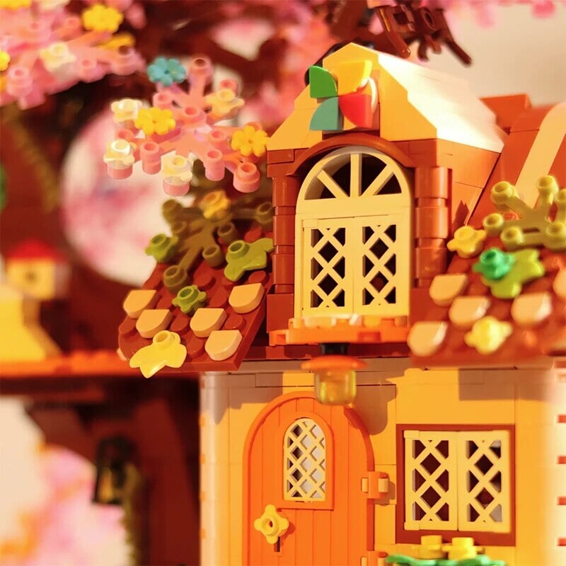 kawaiies-softtoys-plushies-kawaii-plush-Cherry Blossom Tree House Spring & Summer 2-in-1 Micro Building Set Build it 