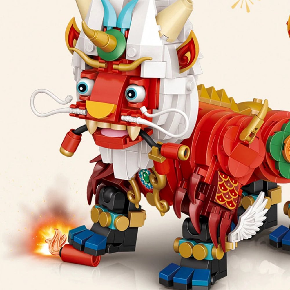 kawaiies-softtoys-plushies-kawaii-plush-Chinese Ancient Legendary Nien Beast Micro Building Set Build it 