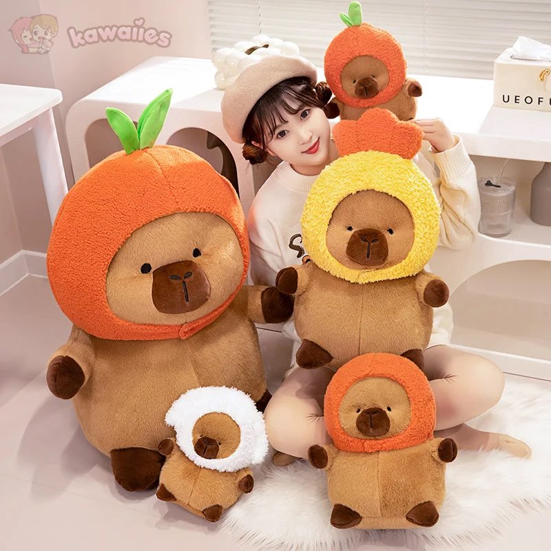 kawaiies-softtoys-plushies-kawaii-plush-Chubby Capybara Plushie With Hat Soft toy 